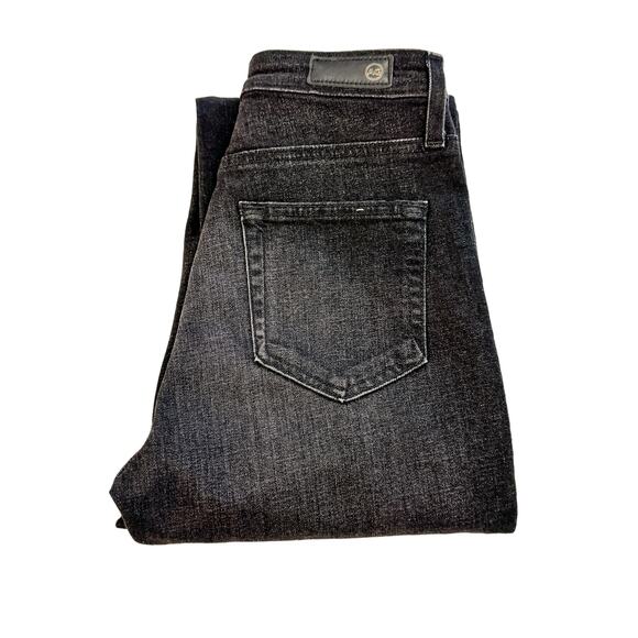 Adriano Goldschmeid Alexxis High-Rise Vintage Straight Black Denim Jeans Size 25 - Picture 1 of 7